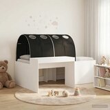  Krevetna konstrukcija s tunelom s policom 3 pcs Bijela i crna | shoptok.hr