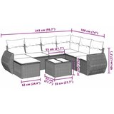  8-dijelni set vrtnih sofa od poliratana s jastucima svjetlosivi | shoptok.hr