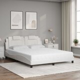  Krevet Viana s madracem bijeli 160x200 cm od umjetne kože | shoptok.hr