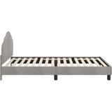  Otroški posteljni okvir z vznožjem Svetlo siva 90 x 200 cm, (5000104746) | Shoptok.si