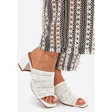 Boto Women's Slippers With Braiding On Heel White Ciariloria | ePonuda.com