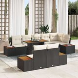  Vrtni kavč Set 9 Bež Ratan, Tkanina, Kovina Vrtna jedilnica, (22064848) | Shoptok.si