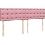  Krevet s oprugama i madracem ružičasti 200x200 cm baršunasti | shoptok.hr