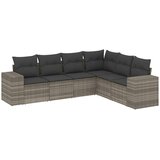  6-dijelni set vrtnih sofa od poliratana s jastucima svjetlosivi | shoptok.hr