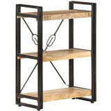The Living Store Knjižna omara 3-nadstropna 60x30x80 cm trden mangov les - Knjižna Omara, (21436503) | Shoptok.si
