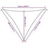 vidaXL Senčno jadro svetlo sivo 3x3x4,24 m 100 % poliester oxford | Shoptok.si