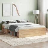 vidaXL Posteljni okvir sonoma hrast 135x190 cm Cene