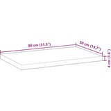  Ploča za radni stol neobrađena 80x50x4 cm od bagremovog drva | shoptok.hr