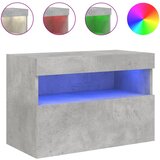TV ormarić s LED svjetlima siva boja betona 60x30x40 cm | shoptok.hr