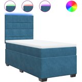 vidaXL spring krevet s madracem plavi 80 x 200 cm baršunasti | shoptok.hr