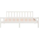 Okvir za krevet od masivnog drva bijeli 160 x 200 cm | shoptok.hr