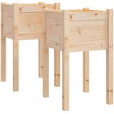  Vrtne sadilice 2 kom 40 x 40 x 70 cm od masivne borovine | shoptok.hr