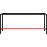 vidaXL Okvir za delovno mizo mat črn in mat rdeč 190x50x79 cm kovinski | Shoptok.si