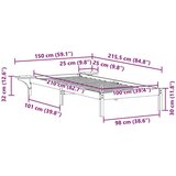  Posteljni okvir s stranskimi omaricami Voskast rjav, (5000084116) | Shoptok.si