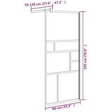 Pregrada za tuš 90 x 195 cm sa staklom ESG bijela | shoptok.hr