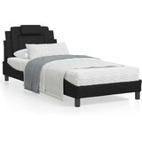  Okvir kreveta s LED svjetlima crni 90 x 190 cm od umjetne kože Cijene