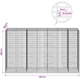  Gabion s žicom debljine 3,5 mm i mrežom 5x10 cm 350x100x200 cm | shoptok.hr