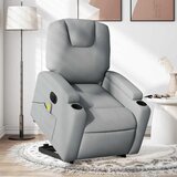  Električni masažni naslonjač na podizanje tkanina svjetlosivi | shoptok.hr
