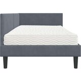  Kotni okvir postelje z matrico Drugo 2 pcs Siva Žamet, (5000123254) | Shoptok.si