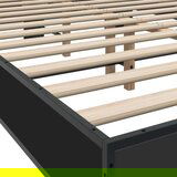  Okvir za krevet crni 140x190 cm konstruirano drvo i metal | shoptok.hr