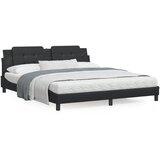 vidaXL Posteljni okvir z LED lučkami črn 180x200 cm umetno usnje | Shoptok.si