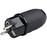  Gumeni šuko utikač, IP44, 16A, 220-240V, crni Cene