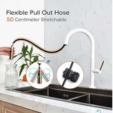 EYN Elegantna premium bela kuhinjska armatura | Pipa KB2132b | Shoptok.si