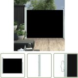  The Living Store Zložljiva stranska tenda za teraso 140x500 cm črna - Stranska Tenda, (21742369) Cene