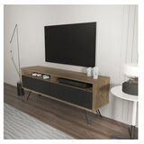 Hanah home tv polica flay walnut black | ePonuda.com