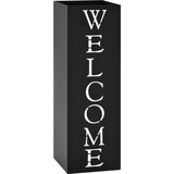 vidaXL Stojalo za dežnike Welcome iz jekla črne barve Cene