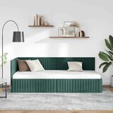  Kutni okvir kreveta Tamnozelena 80 cm x 200 cm Baršun | shoptok.hr