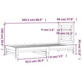  Dnevni ležaj na izvlačenje 2 x (90 x 200) cm masivna borovina | Eponuda.com