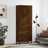  Visoka komoda boja hrasta 69,5x34x180 cm od konstruiranog drva | shoptok.hr