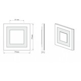  LDST SU-01-SZ-BC8 - LED svetiljka za stepenište SUNNY 8xLED/1,2W/230V zlatna 3500K | Eponuda.com