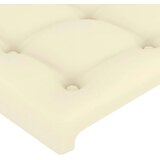  Uzglavlje krem 203 x 16 x 118/128 cm od umjetne kože | shoptok.hr