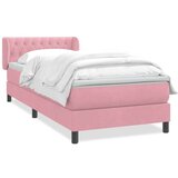  Box spring krevet s madracem ružičasti 80 x 220 cm baršunasti | shoptok.hr
