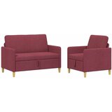  Set sofe s pohranom 2 pcs Vinska crvena Poliester | shoptok.hr
