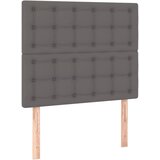  box spring s madracem LED sivi 90x200 cm od umjetne kože | shoptok.hr