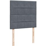 Box spring krevet s madracem tamnosivi 90x200 cm baršunasti | shoptok.hr