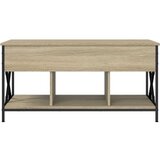 vidaXL Klubska mizica sonoma hrast 100x55x50 cm inž. les in kovina | Shoptok.si