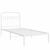  The Living Store Kovinski posteljni okvir z vzglavjem bel 90x200 cm - Posteljni Okvir, (21531810) | Shoptok.si