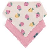Petite&Mars Bandana Luke 3m+ slinček Beige Strawberies&Dusty Rose 2 kos | Shoptok.si