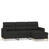Maison Chic kavč - Sofa - Kanape s stolčkom za noge črn 180 cm blago, (21727041) u