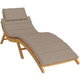  Jastuk za ležaljku smeđesivi 186 x 58 x 3 cm od tkanine Oxford | shoptok.hr