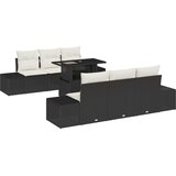  Vrtni set sofa Set od 7 Crna Ratan vika Vrtni set sofa | shoptok.hr