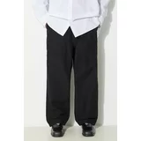 Carhartt WIP Pamučne hlače Hayworth Pant boja: crna, chinos kroj, I033135.8902