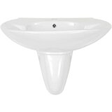  Zidni umivaonik keramički bijeli 690 x 520 x 210 mm | shoptok.hr
