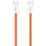 Moxom mx-cb369 pleteni fast 60w 3a type-c na type-c 1m narandzasti ( U2214 ) Cene