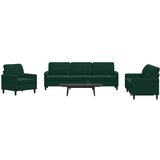  4-dijelni set sofa s jastucima tamnozeleni baršunasti | Eponuda.com