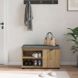  Klupa za hodnik s jastukom Umjetnički hrast 80 x 38 x 46 cm | shoptok.hr